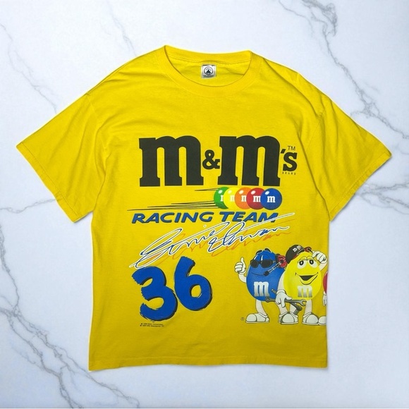 Vintage 1999 NASCAR M&M's Racing Team Ernie Irvan #36 T Shirt Y2K Collectible - Picture 9 of 12